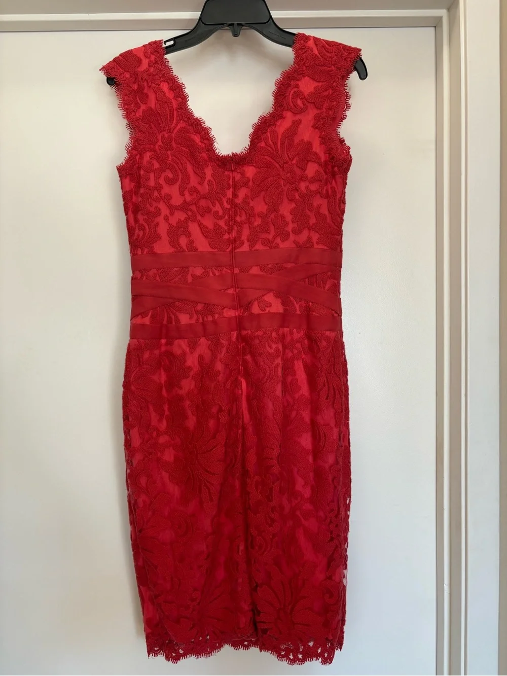 Tadashi Shoji Coral Lace Cocktail Dress